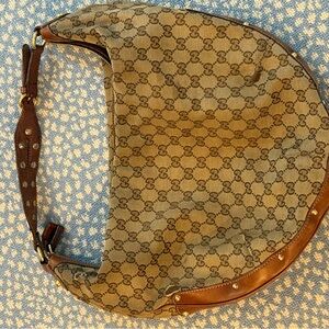 Gucci Brown Monogram Shoulder Bag